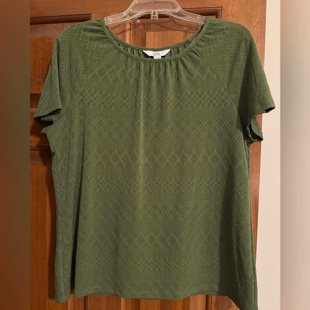 Croft & Barrow Olive Knit Blouse